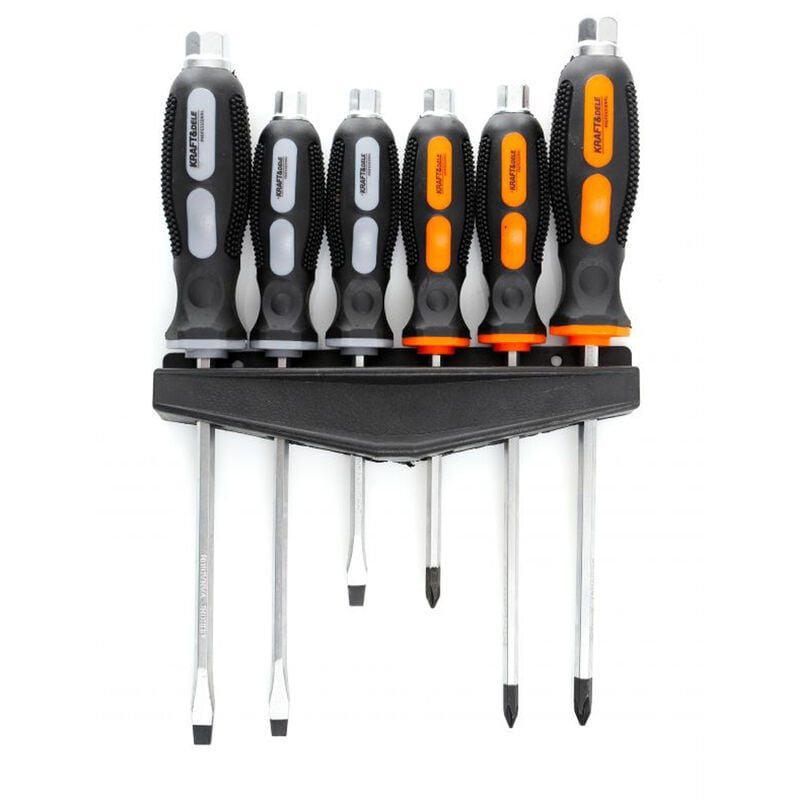 Image of Tooltek - set kit cacciaviti 6pz taglio e croce magnetici punta magnetica