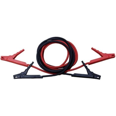 Cavi collegamento batteria auto - mt.2,5 sezione mmq.10 - pinze rosso-nero  120a