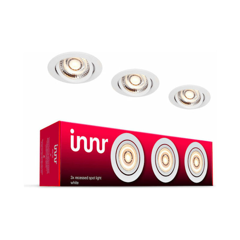 Image of Lighting Recessed Spot Light Lampada da Tavolo Bianco 3x350lm - Innr