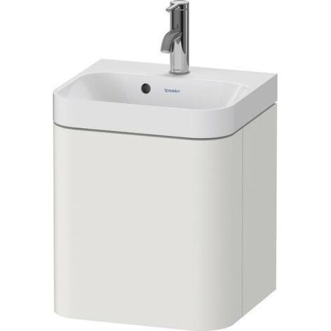 Set lavabo HAPPY D.2 PLUS 400x360mm senza foro per il miscelatore, bianco opaco