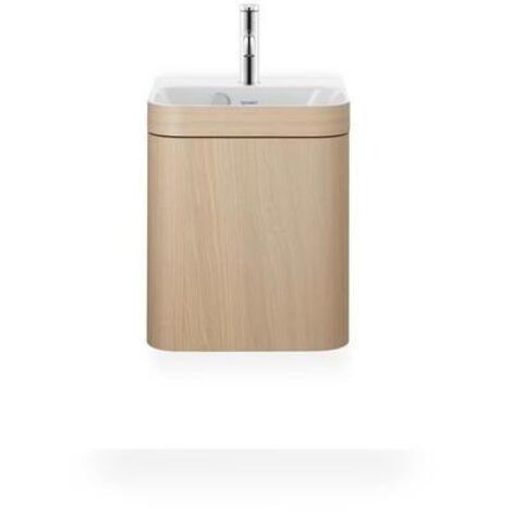 Set lavabo HAPPY D.2 PLUS con anta a sinistra, 400x360mm, con lavabo e maniglia in finitura opaca seta
