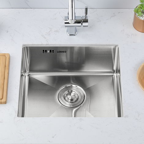 Lavelli Per Cucina Completi.Lonheo Lavandino Cucina 1 Vasca In Acciaio Inox 304 Con Filtro E Connettore Per Lavastoviglie Lavello Da Cucina Incasso 45x40x18 5cm 5 Anni Di Garanzia Kalamoqyl1011 Nvt2605 Lh2603