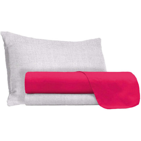 Set Lenzuola Singolo Sopra Sotto e Federe in Cotone Fragola