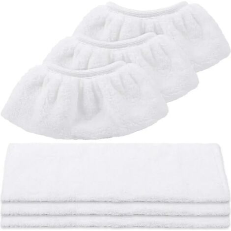 Set lingettes microfibres pour nettoyeur vapeur Kärcher EasyFix SC 2, SC 3, SC 4, SC 5 (3 buses sol, 3 buses à main)