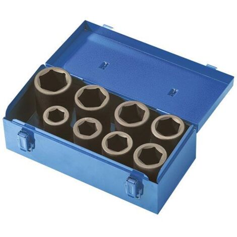 Set llaves de vaso de impacto, serie normal 3/4´´ 8 Pz FERVI
