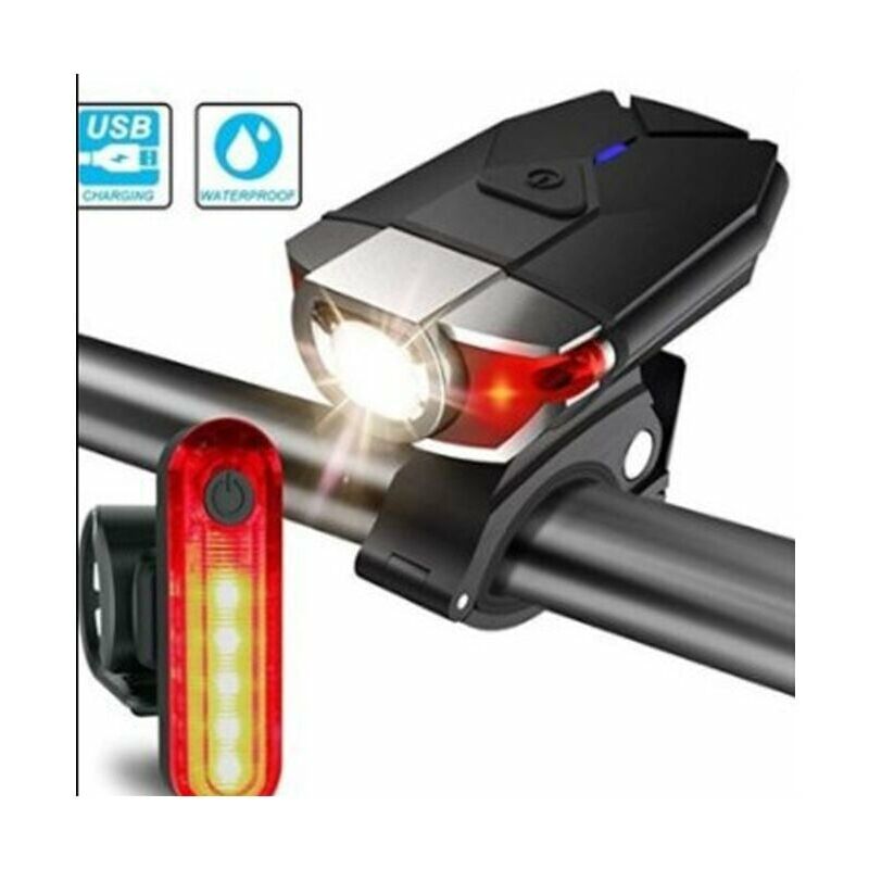 Set luci per bici, kit luci per bici ricaricabili