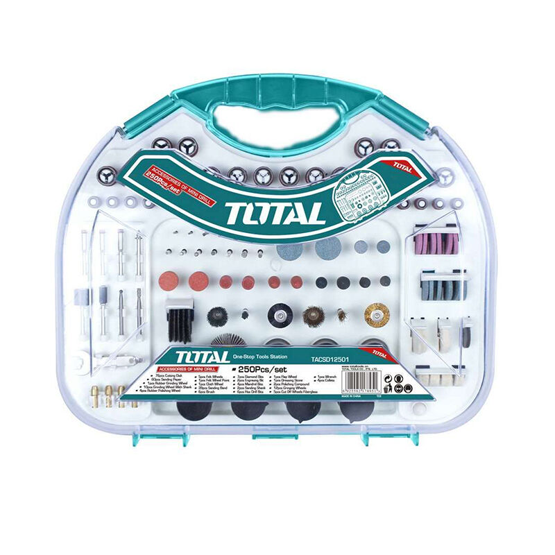 

Set Maletín accesorios para mini amoladora 250 accesorios Total Tools TACSD12501