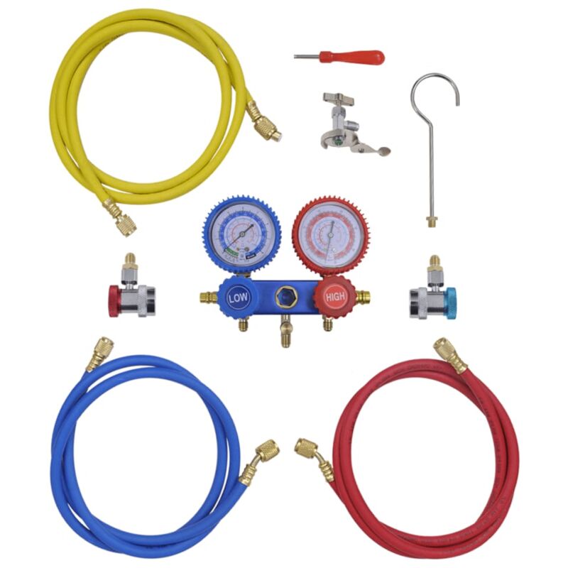 Set manifold 2 voies avec mallette Vidaxl
