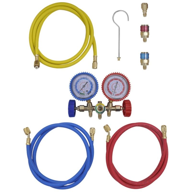 Vidaxl - Ensemble de manomètre à 2 voies pour climatiseur