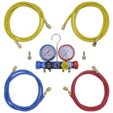 Set manifold 4 voies avec mallette vidaXL