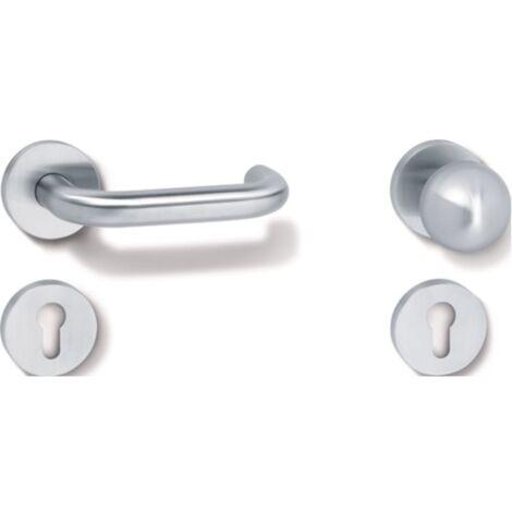 Set maniglia rosetta inox PZ DIN sinistra/destra HEWI