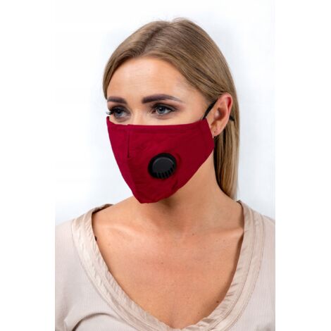 SET mascarilla burdeos + 3x FILTROS PM 2.5
