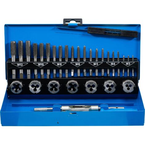 Set maschi e filiere  M3 - M12  32 pz.