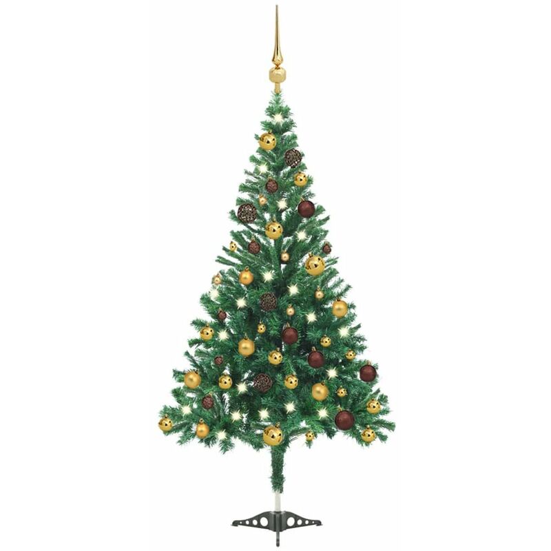 

Set medio arbol de Navidad artificial LED bola 230 ramas 120cm