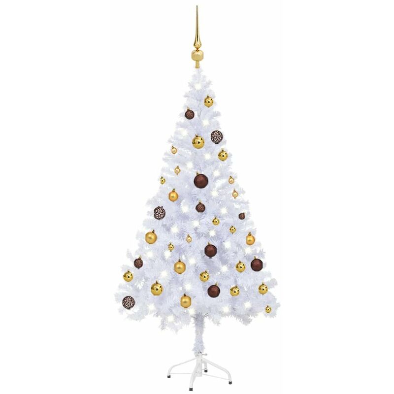 

Set medio arbol de Navidad artificial LED bola 230 ramas 120cm