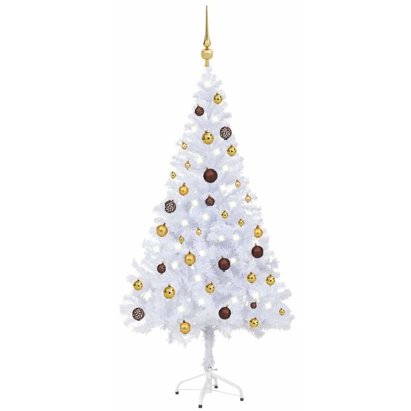 

Set medio arbol de Navidad artificial LED bola 380 ramas 150cm