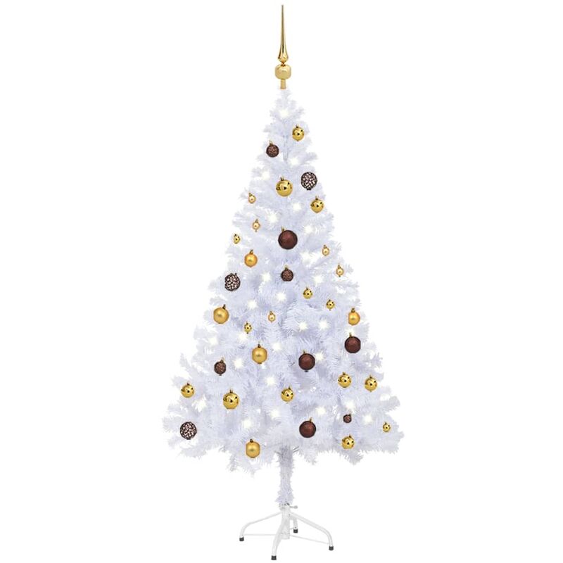 

Set medio árbol de Navidad artificial LED bola 380 ramas 150cm