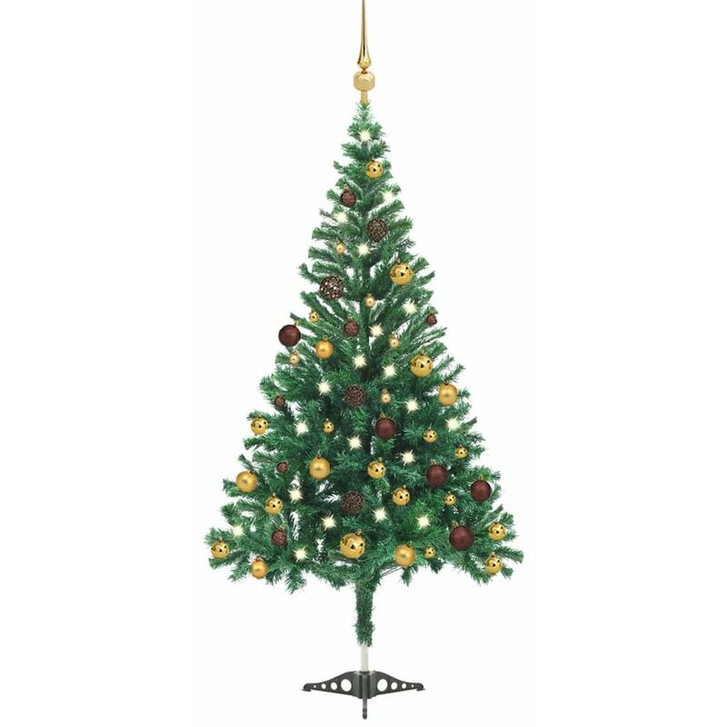 

Set medio arbol de Navidad artificial LED bola 564 ramas 180cm