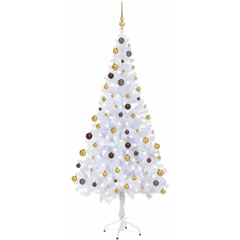 

Set medio arbol de Navidad artificial LED bola 620 ramas 180cm