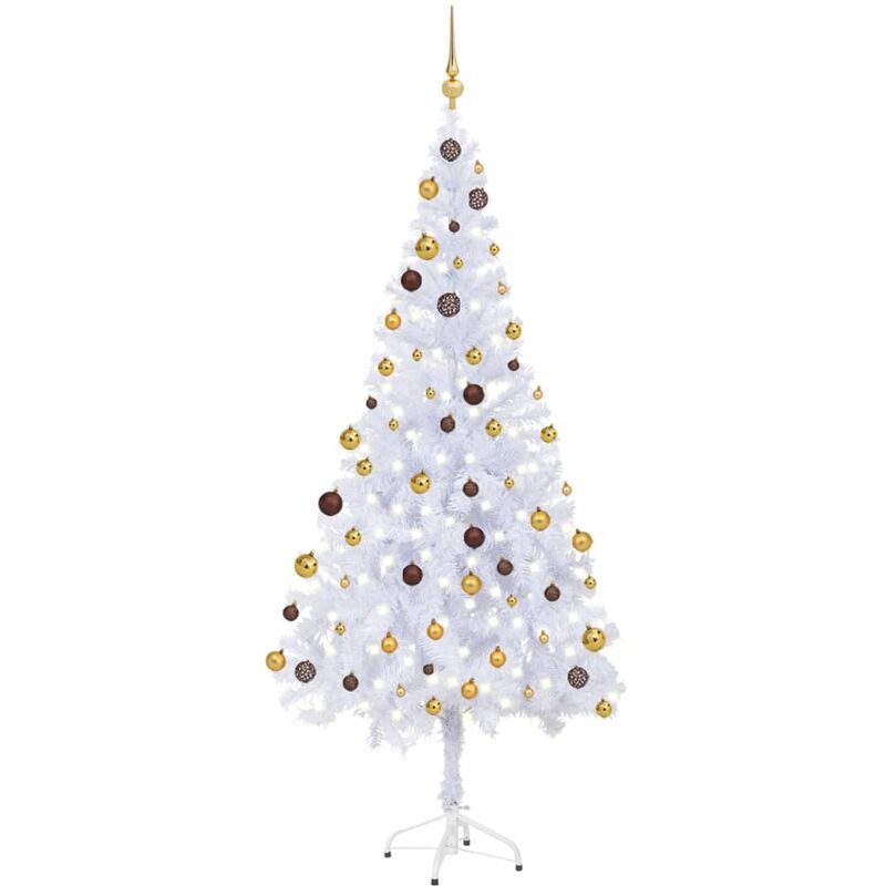 

Set medio árbol de Navidad artificial LED bola 620 ramas 180cm
