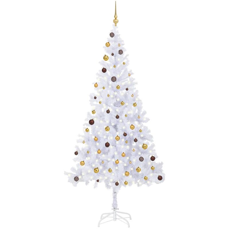 

Set medio árbol de Navidad artificial LED bola 910 ramas 210cm