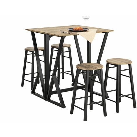 Set de 2 Taburetes de Bar Plegables de Bambú con Reposapiés y Asiento Ancho  Sillas de Comedor Cocina Portátiles No Montaje 36 x 33 x 61 cm - Costway