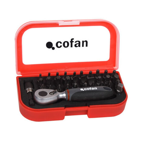 Set mini carraca 1/4 con puntas de 33 piezas 14009021