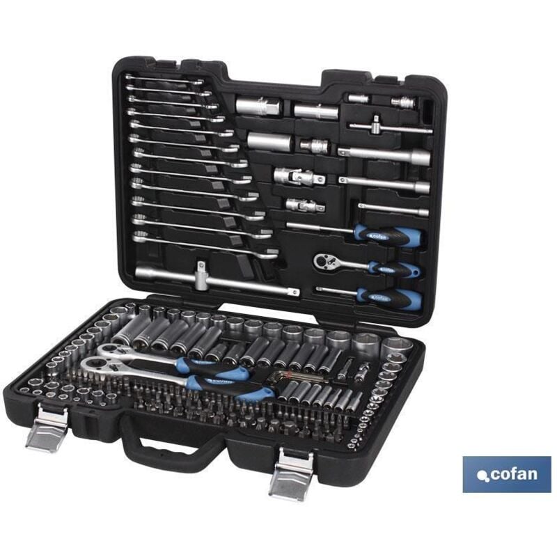 Mallette professionnelle 218 pièces 1/2, 3/8 et 1/4