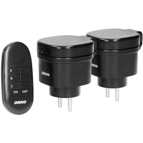 Set mini prese wireless con telecomando 2+1 IP44 OR-GB-441(GS) schuko