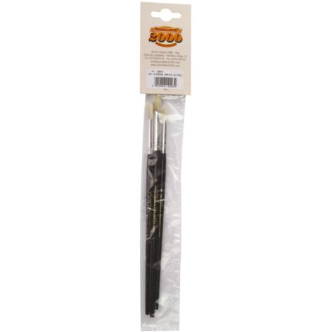 Set mis.4-6-8 pennelli da ritocco coprente legno 4-6-8 - pennellificio 2000