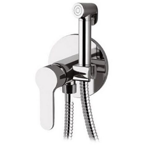 SET MISCELATORE A INCASSO CON DOCCETTA SHUT-OFF TONDA Cromo
