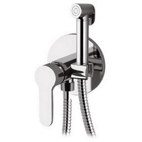 SET MISCELATORE A INCASSO CON DOCCETTA SHUT-OFF TONDA Cromo
