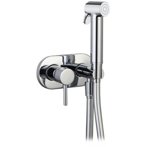 SET MISCELATORE A INCASSO TONDO CON SHUT-OFF E SUPP. LATERALE Cromo