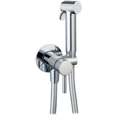 SET MISCELATORE A INCASSO TONDO CON SHUT-OFF E SUPP.INTEGRATO Cromo