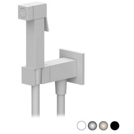 SET MISCELATORE CON DOCCETTA SHUT-OFF QUADRO Nero Opaco