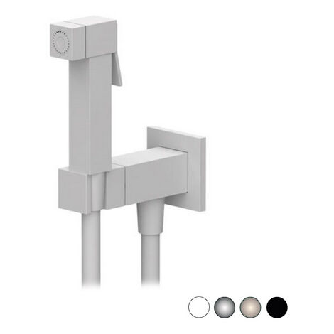 SET MISCELATORE CON DOCCETTA SHUT-OFF QUADRO- Nero Opaco- RERU- pezzi 1