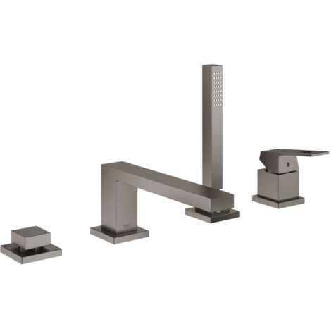 Set miscelatore vasca EUROCUBE grafite dura spazzolata