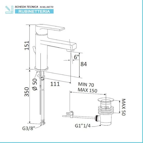 Set miscelatori lavabo bidet e doccia incasso spazzolato Mariani Artic