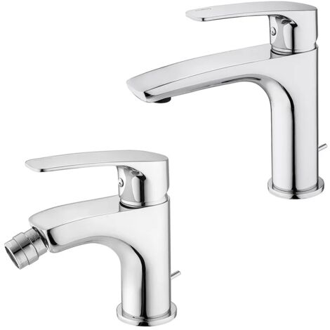 Set miscelatori Paffoni Lime lavabo e bidet con scarico incluso