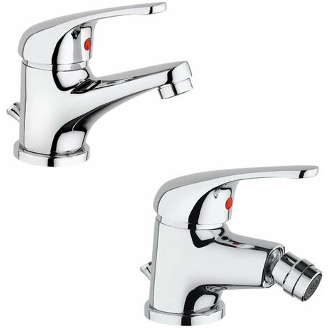 Set miscelatori per lavabo e bidet in ottone cromato Icrolla H23 Cromo - Cromo
