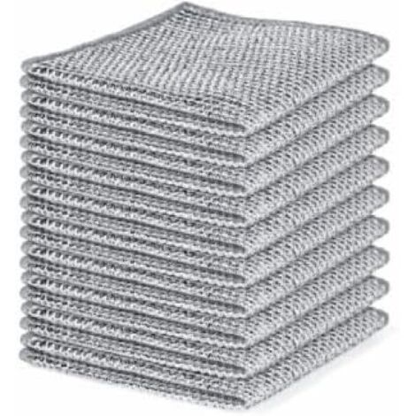 Set mit 10 doppellagigen Silbergarn-Reinigungstüchern – EINNENFFER – Umweltfreundlich und wiederverwendbar, ideal für empfindliche Oberflächen, effektive Reinigung ohne Kratzer, perfekte Größe für den