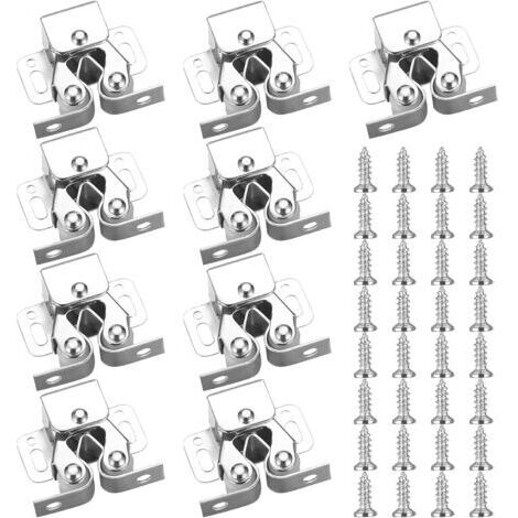 Set mit 10 Doppelrollenverschlüssen für Schranktüren, Kleiderschranktüren, Garderobentüren