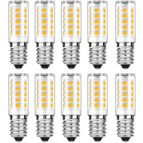 JUSCH Set mit 10 E14-LED-Glühbirnen – Warmweiß 3000 K – 5 W, entspricht einer 50-W-Glühlampe – 500 lm, nicht dimmbar