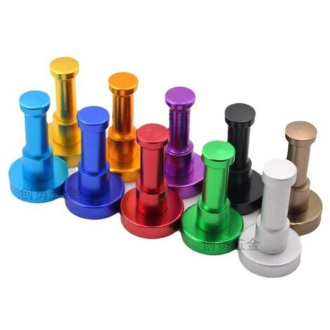 Set mit 10 farbenfrohen Aluminium-Garderobenhaken, Badezimmertürhaken, Wandmontage für Kleidung und Handtücher