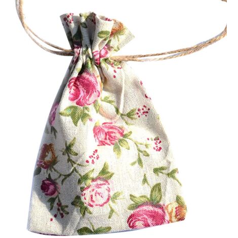 Set mit 10 Geschenktüten mit Kordelzug für Gastgeschenke, Schmuck und Süßigkeiten bei Hochzeiten