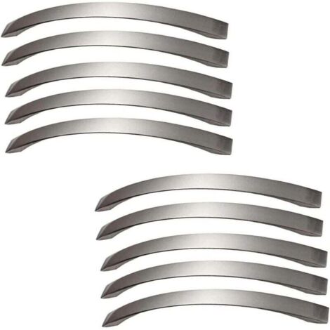 Set mit 10 Küchenschrankgriffen, Küchengriffe aus gebürsteter Aluminiumlegierung, geeignet für Schränke, Schubladen, Kleiderschränke (160 mm Lochabstand)