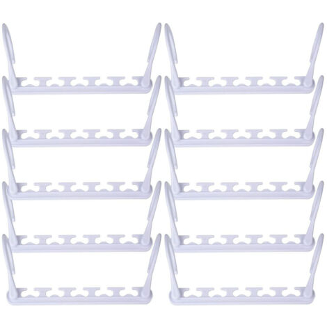 Set mit 10 platzsparenden, faltbaren und robusten Kleiderbügeln aus Kunststoff von Black Magic für Kleidung, Hosen und Schals multifunktionaler Kleiderschrank-Organizer, platzsparend