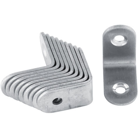 Set mit 10 rechtwinkligen L-Winkeln aus Edelstahl 30x30x16mm zur Verbindungsverstärkung - Regal-/Schrank-/Fenstermöbel 90°