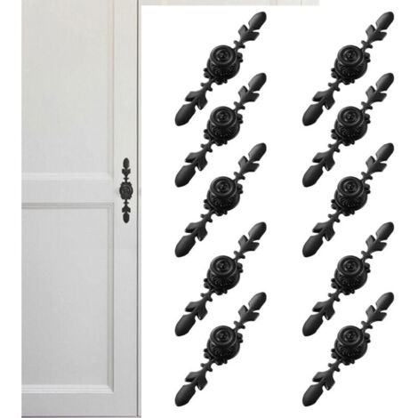 Set mit 10 schwarzen Griffen für Schranktüren, Küchenmöbelbeschläge/Kommodenschubladenknöpfe und -griffe