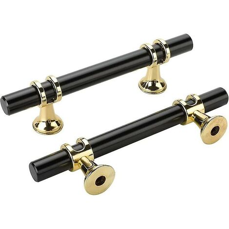 Set mit 10 schwarzen Küchenschrankgriffen – mattschwarze Möbelgriffe aus Zinklegierung, 96 mm Achsabstand